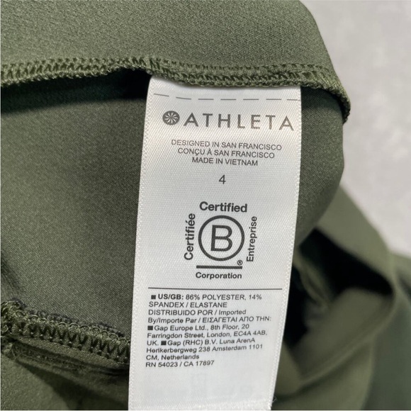 Athleta Pants 4 Green Endless High Rise Stretch Performance Casual Athleisure - Picture 7 of 8
